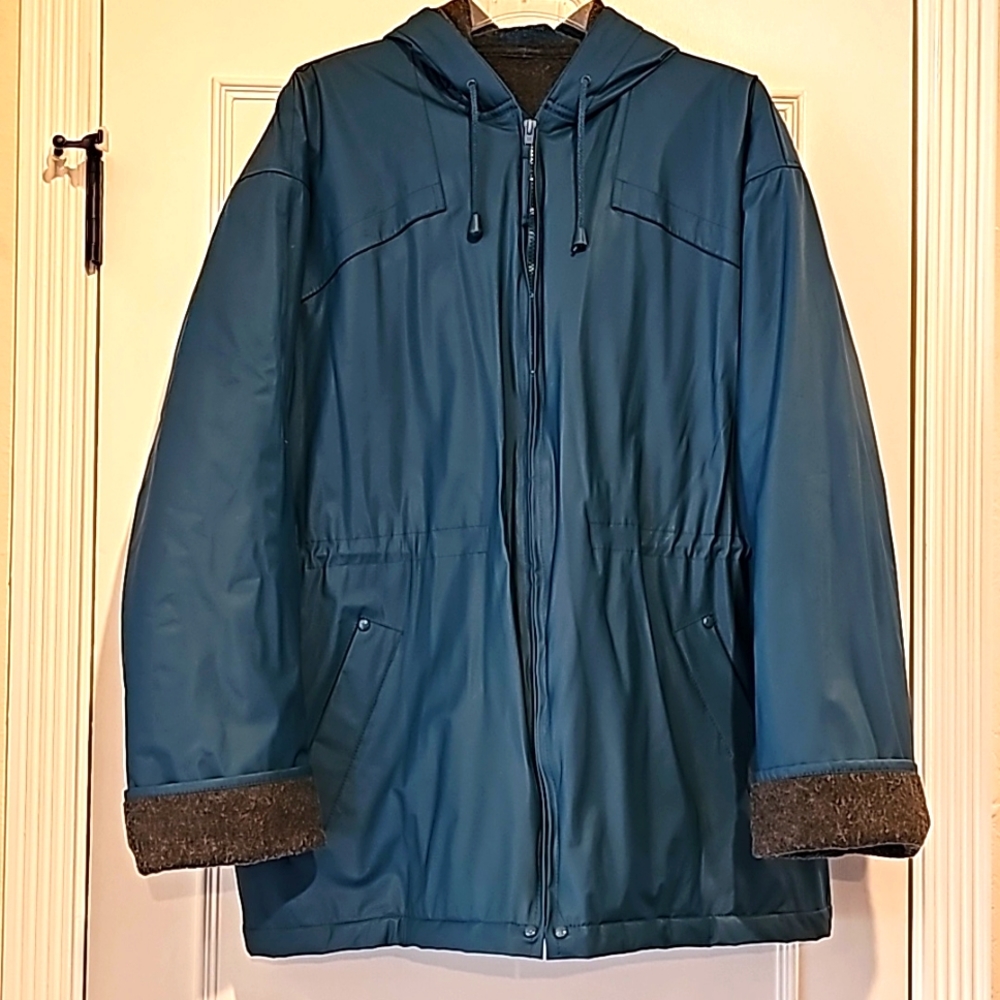 Turquoise Water proof lined jacket